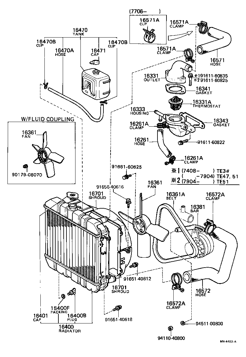 16261-25010 HOSE, WATER BY-PASS product image
