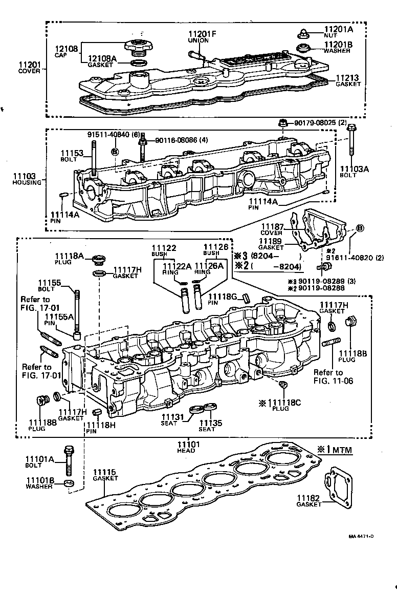 11101-49255 HEAD SUB-ASSY, CYLINDER product image