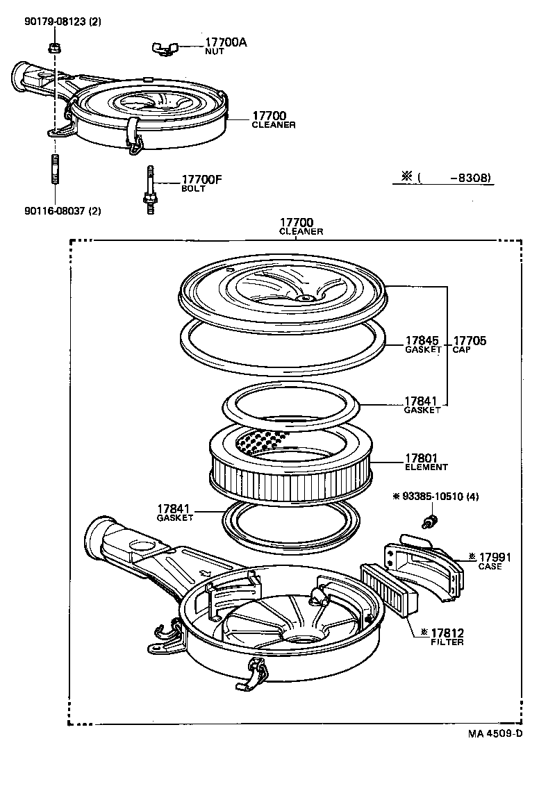 17700-37040 CLEANER ASSY, AIR product image