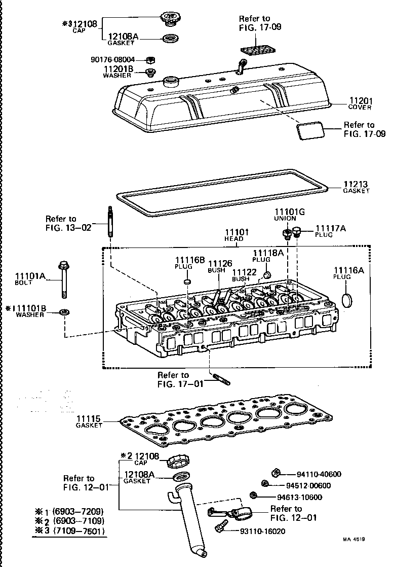 11101-61030 HEAD SUB-ASSY, CYLINDER product image