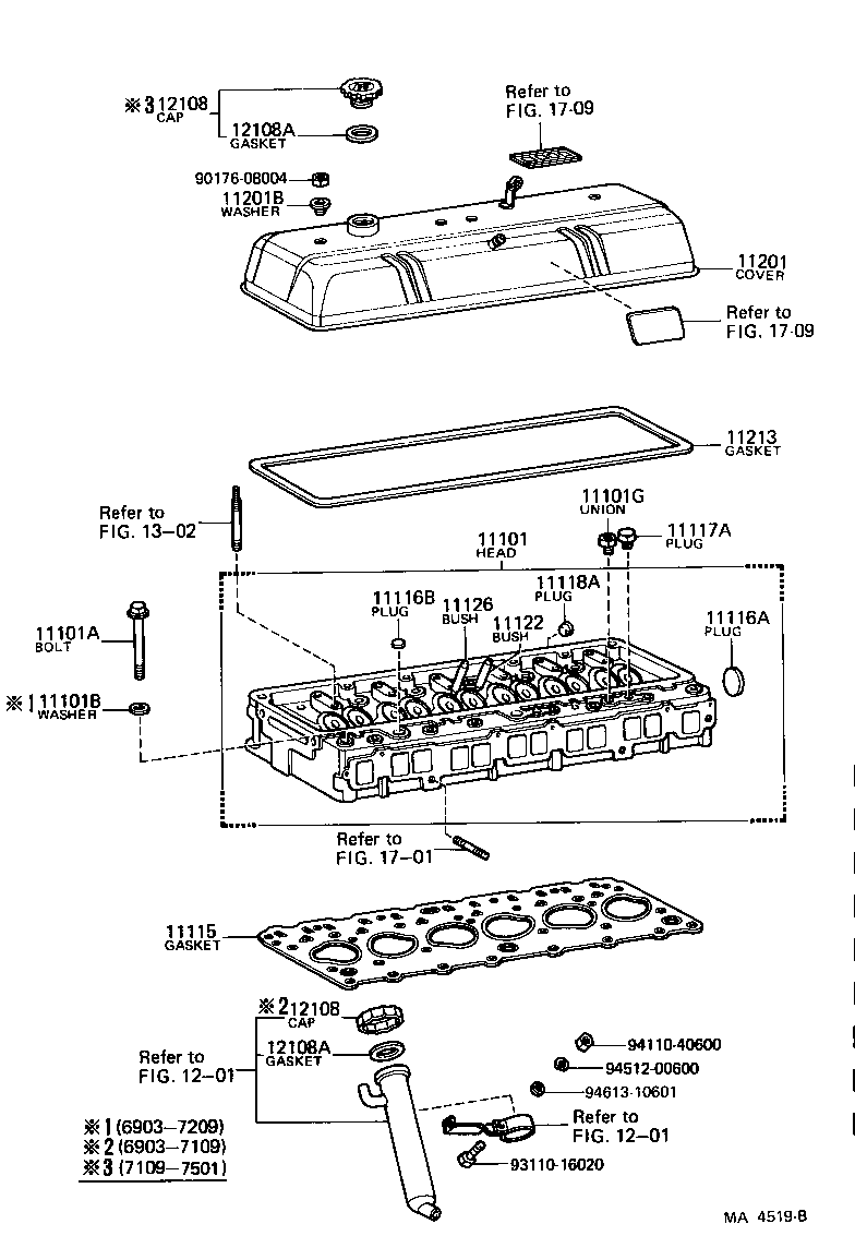 11101-77010 HEAD SUB-ASSY, CYLINDER product image