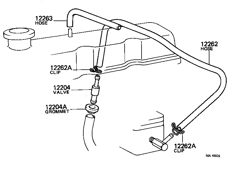 12204-45010 VALVE SUB-ASSY, VENTILATION product image