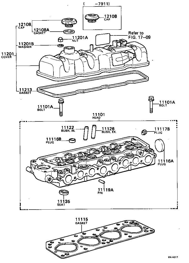 11101-39405 HEAD SUB-ASSY, CYLINDER product image