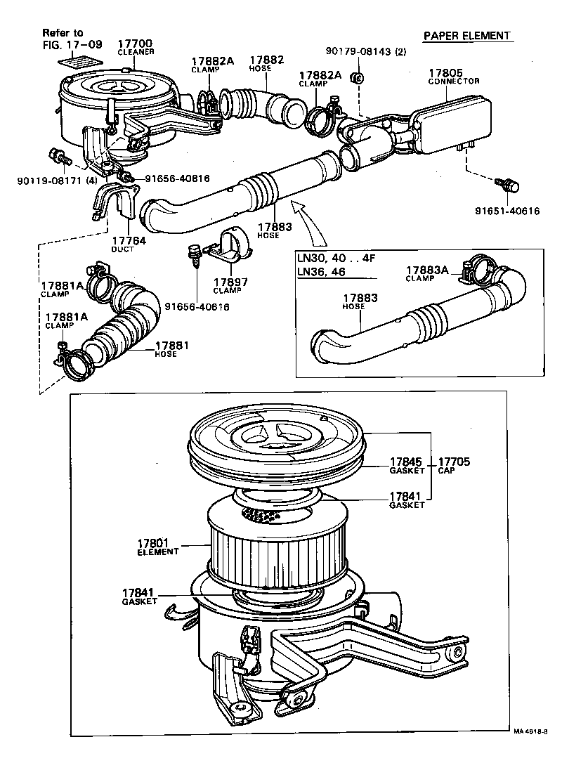 17705-34142 CAP SUB-ASSY, AIR CLEANER product image