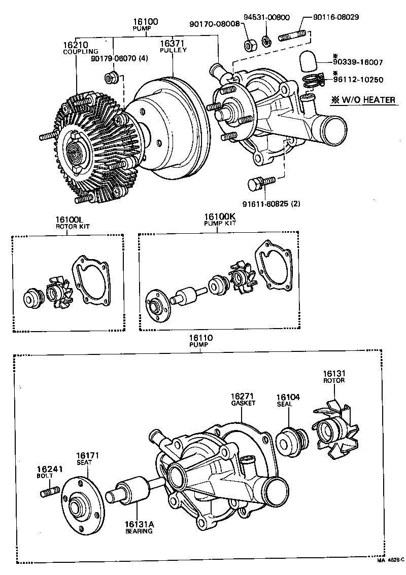 16193-45100 BOLT, STUD(FOR WATER PUMP COVER) product image
