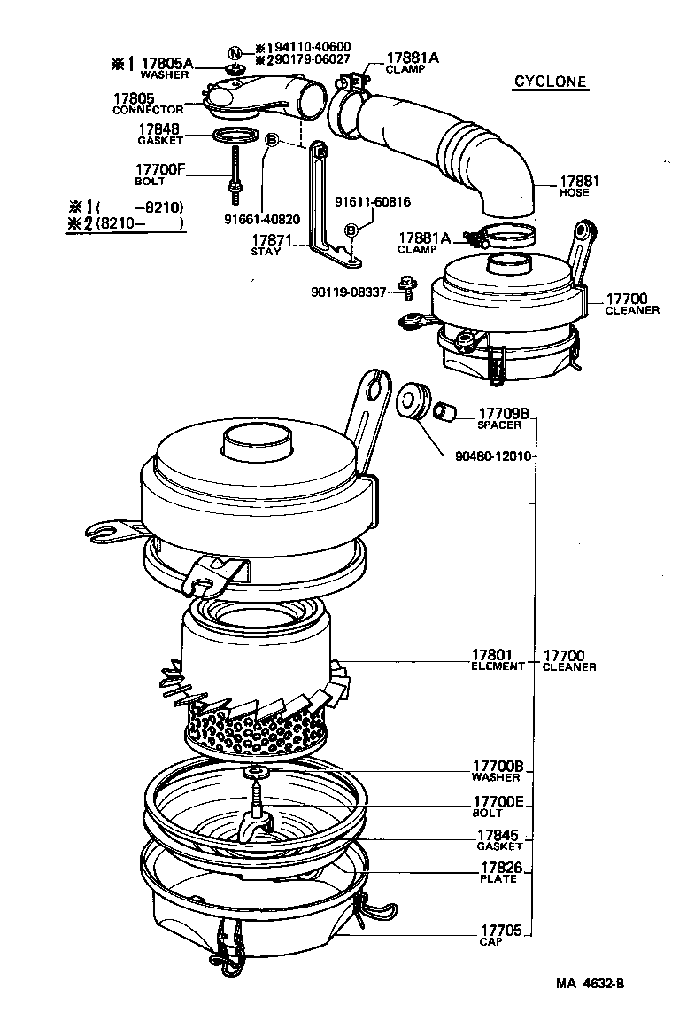 17700-71020 CLEANER ASSY, AIR product image