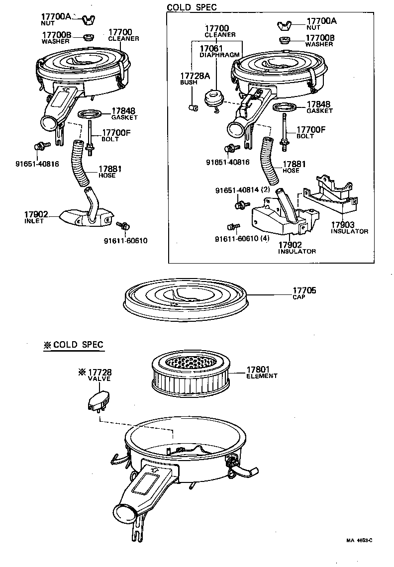 17700-13340 CLEANER ASSY, AIR product image
