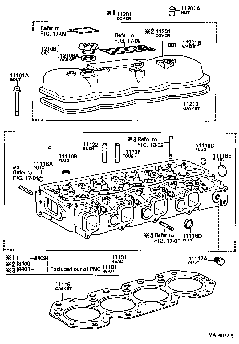 11101-61050 HEAD SUB-ASSY, CYLINDER product image
