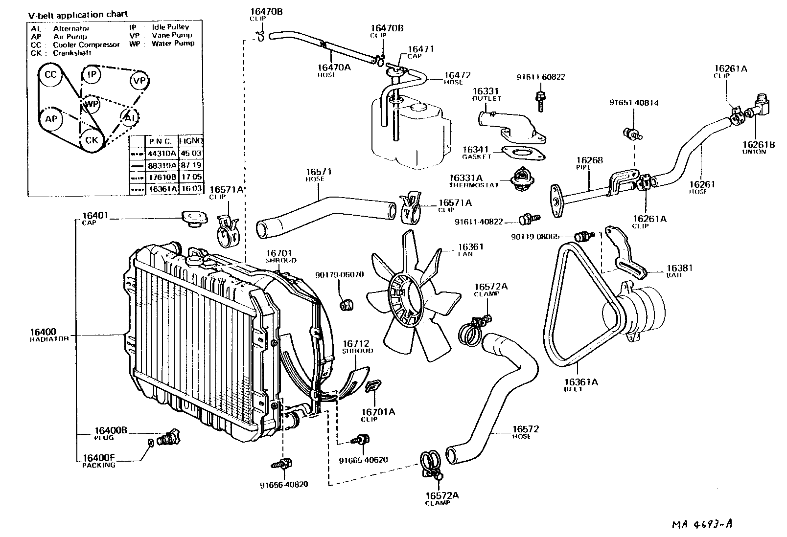 90445-12079 HOSE OR PIPE(FOR RADIATOR RESERVE TANK) product image