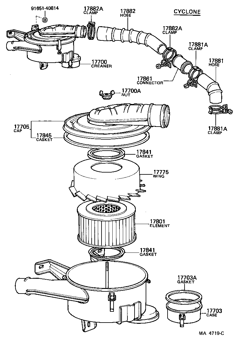 17700-68151 CLEANER ASSY, AIR product image