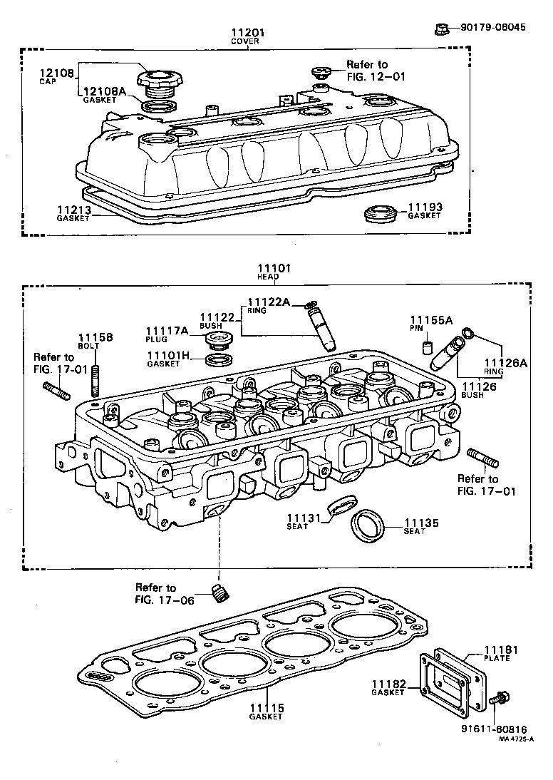 11101-19095 HEAD SUB-ASSY, CYLINDER product image