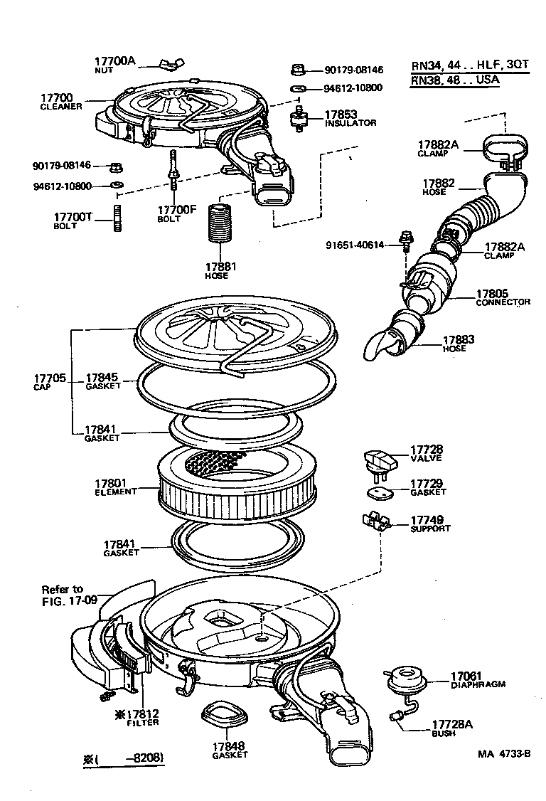 17700-35120 CLEANER ASSY, AIR product image