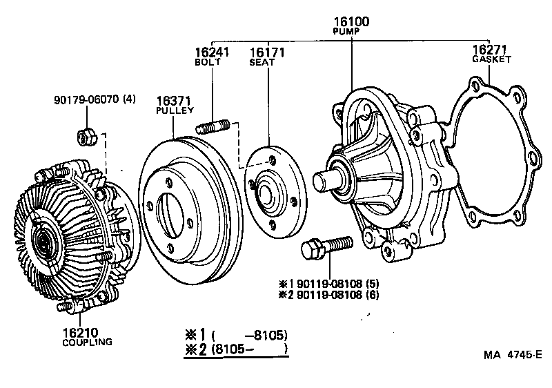 16271-54010 GASKET, WATER PUMP product image