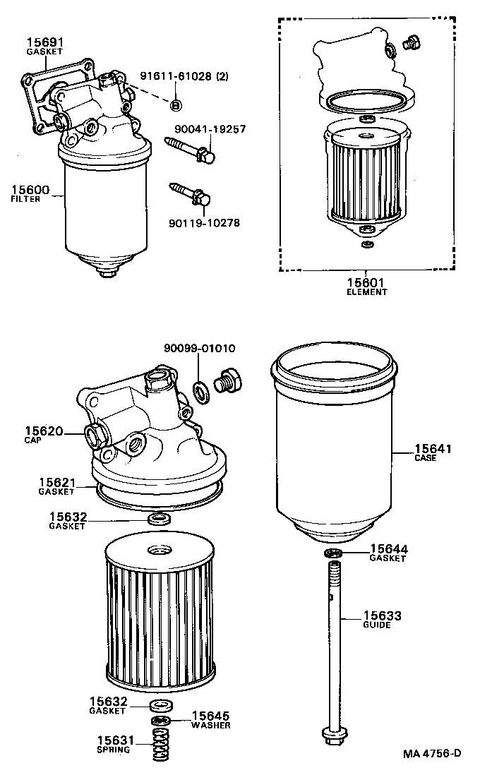 15661-78010 SPRING, COMPRESSION(FOR OIL FILTER) product image