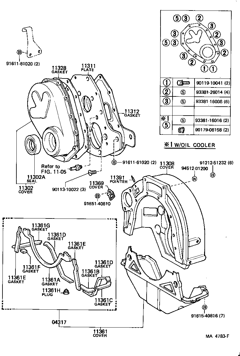 11301-68020 CASE SUB-ASSY, TIMING GEAR product image
