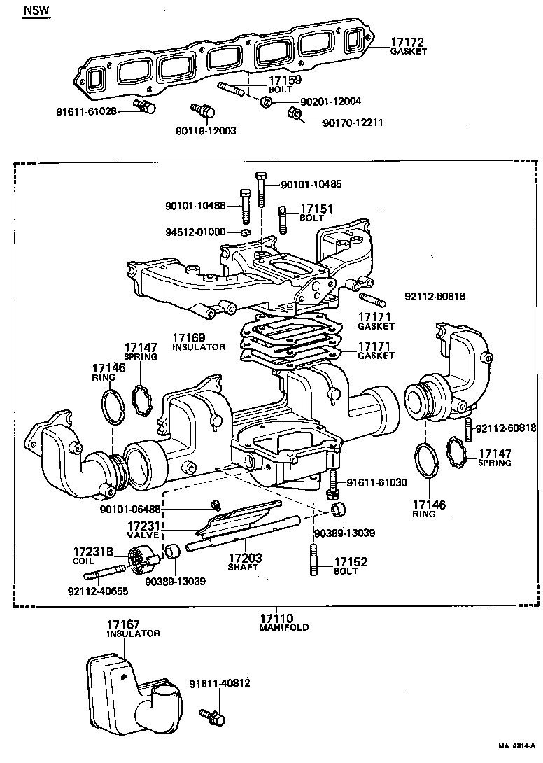 17100-61052 MANIFOLD ASSY product image