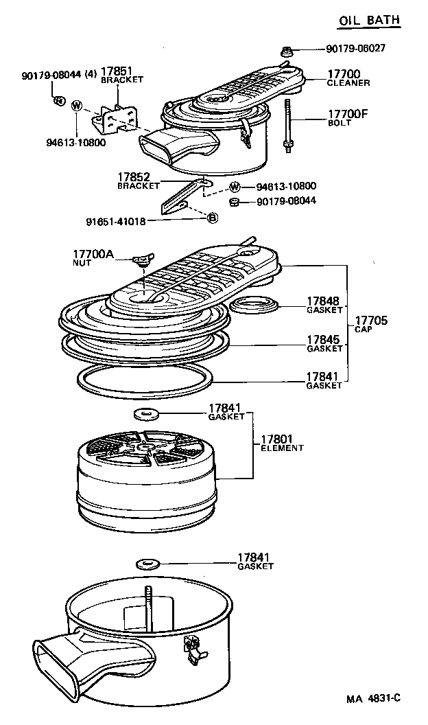 17705-68040 CAP SUB-ASSY, AIR CLEANER product image