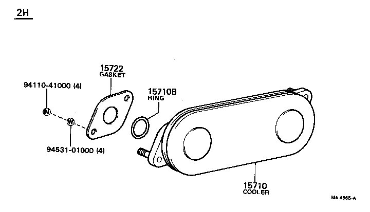 15710-56030 COOLER ASSY, OIL product image