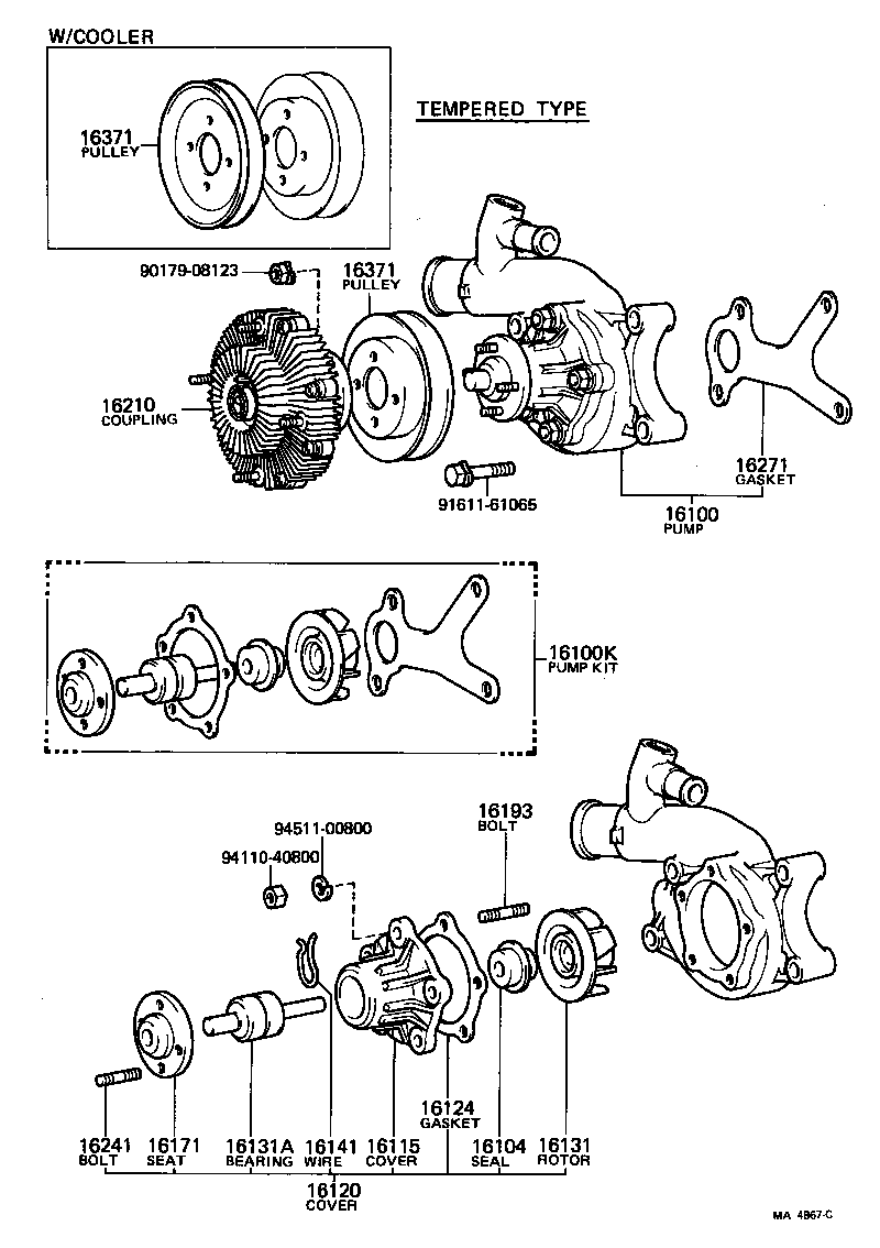 16100-69065 PUMP ASSY, ENGINE WATER product image