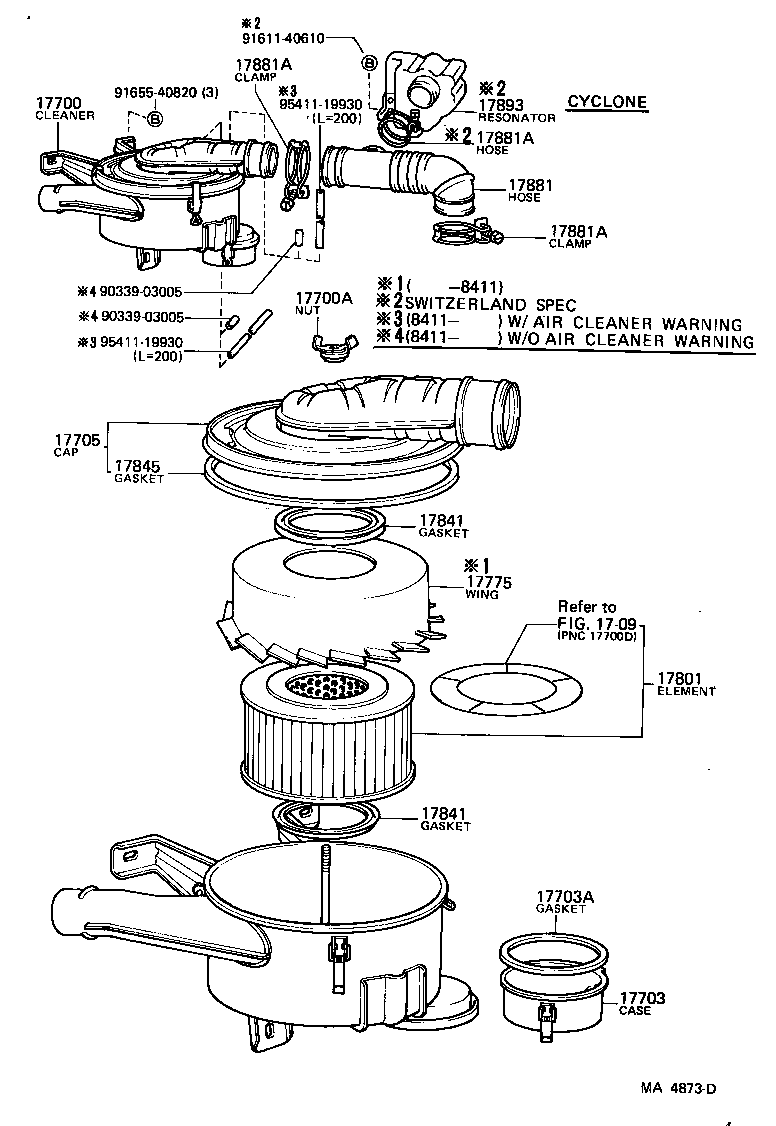 17700-68151 CLEANER ASSY, AIR product image