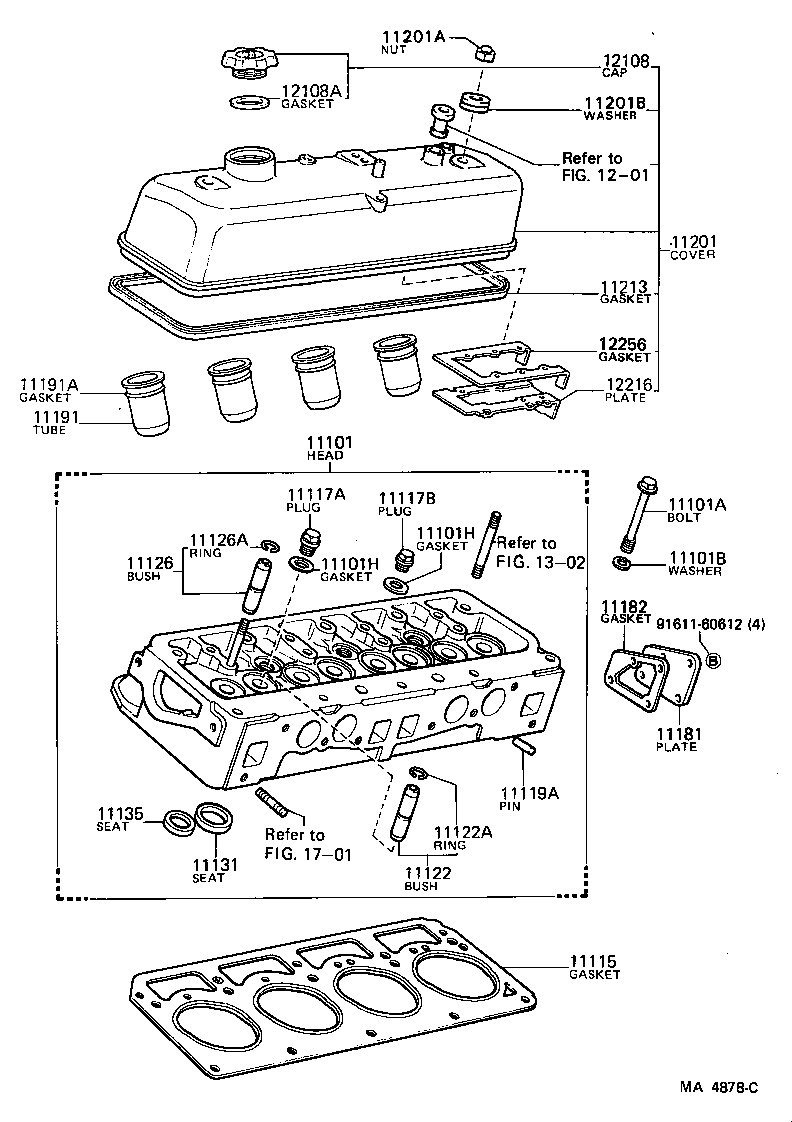 11101-39405 HEAD SUB-ASSY, CYLINDER product image