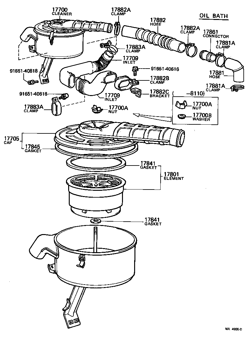 17705-68040 CAP SUB-ASSY, AIR CLEANER product image