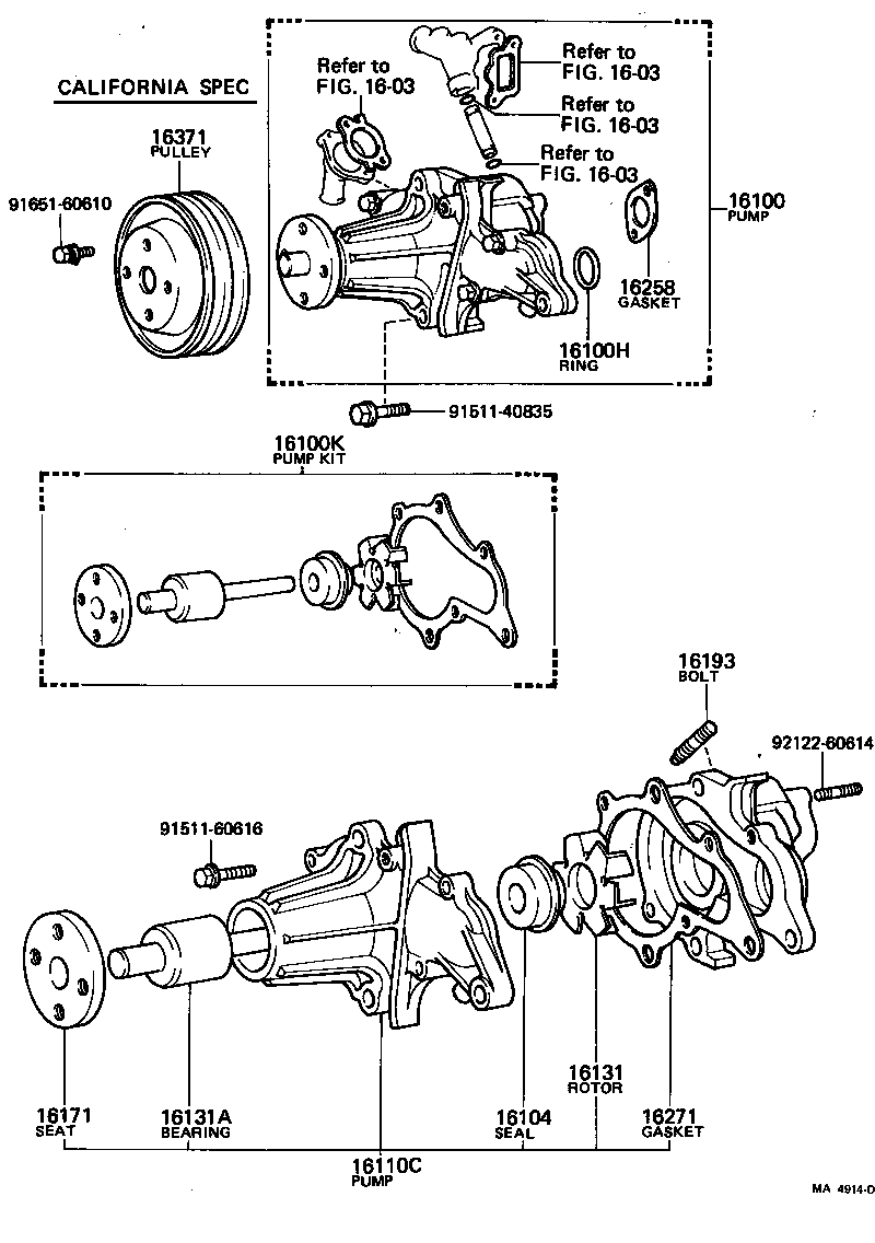 04161-15010 PUMP KIT, WATER product image