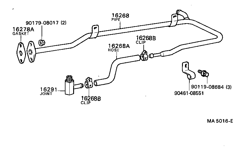 16347-70010 GASKET, WATER BY-PASS product image
