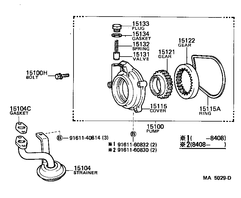 15147-38020 GASKET(FOR OIL STRAINER) product image