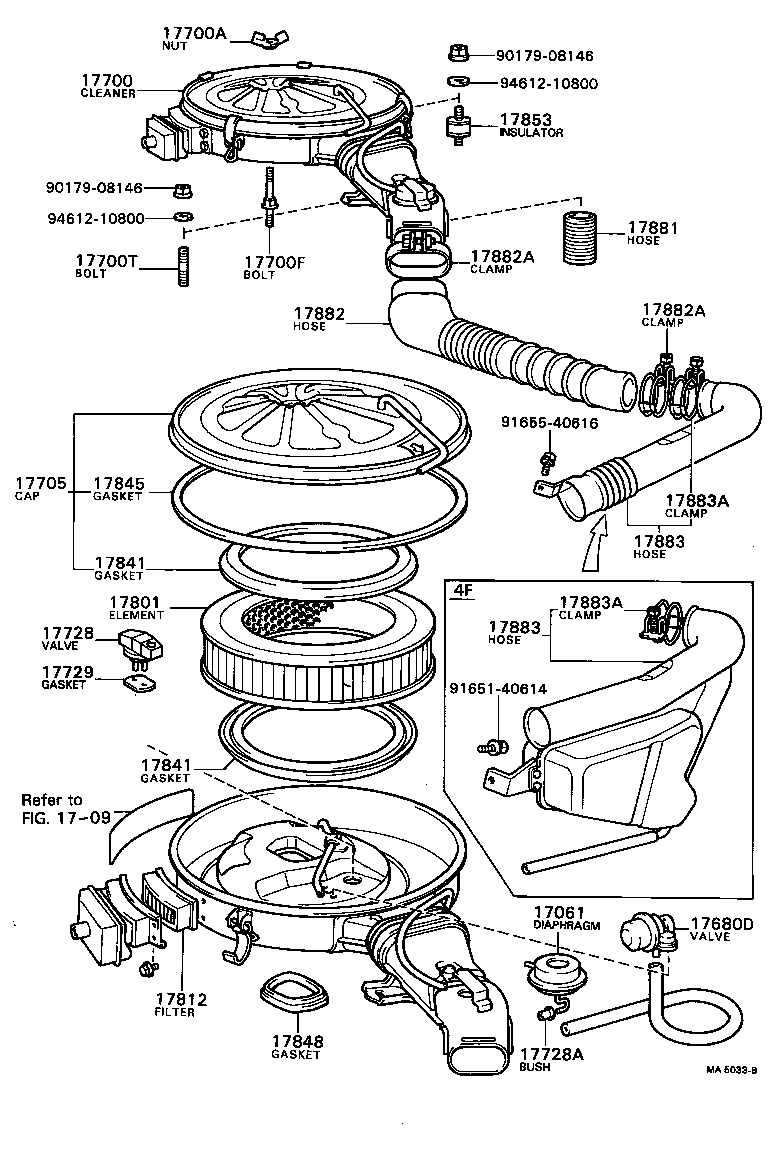 17700-37040 CLEANER ASSY, AIR product image