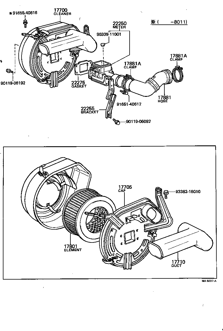 17700-37040 CLEANER ASSY, AIR product image