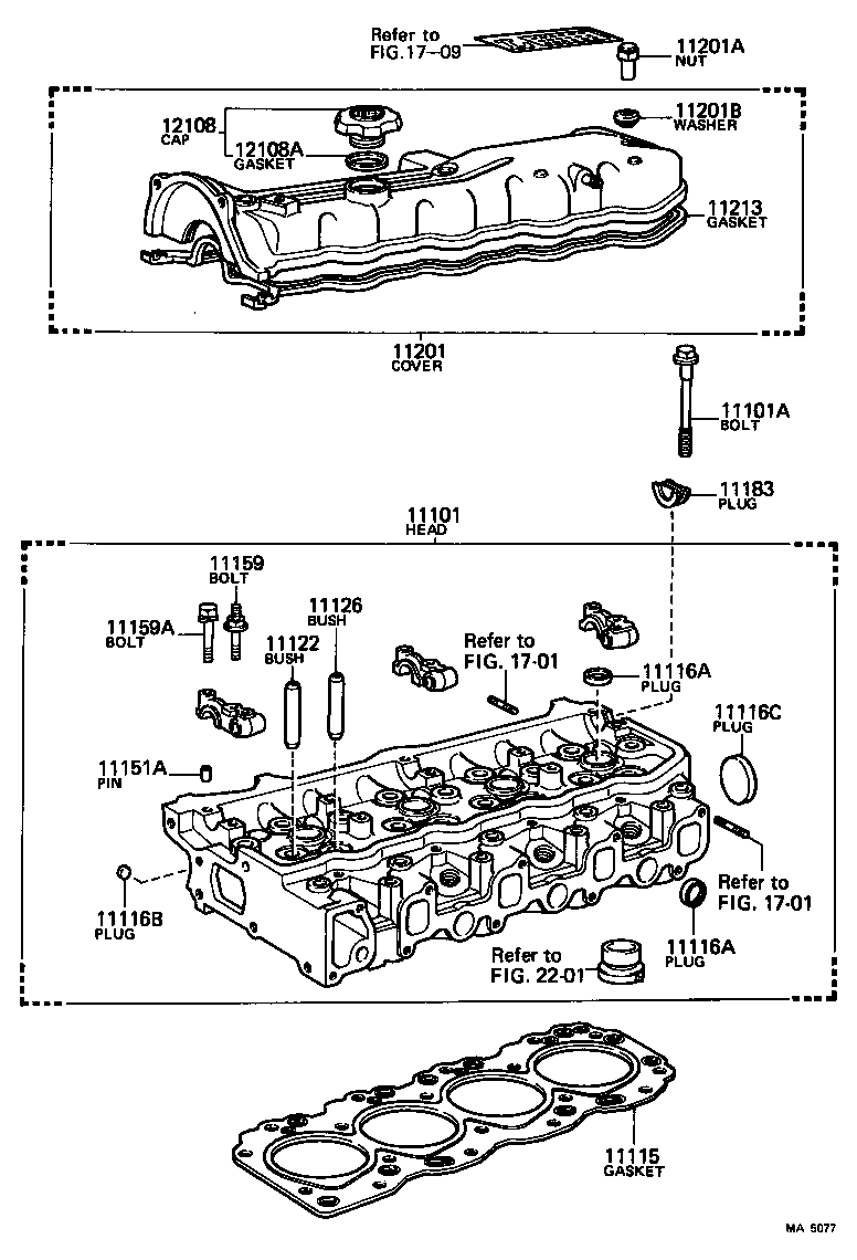 11101-59056 HEAD SUB-ASSY, CYLINDER product image