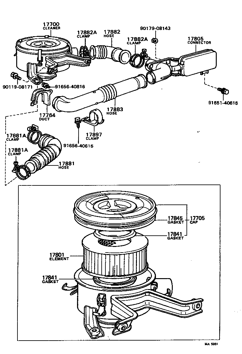 17700-35120 CLEANER ASSY, AIR product image