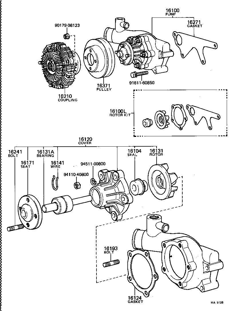 16271-56010 GASKET, WATER PUMP product image