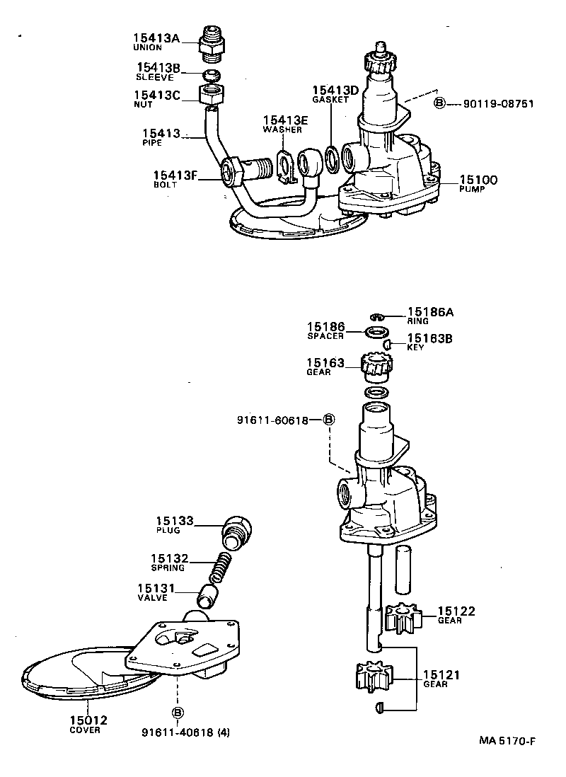 15102-43050 GEAR, OIL PUMP DRIVE product image