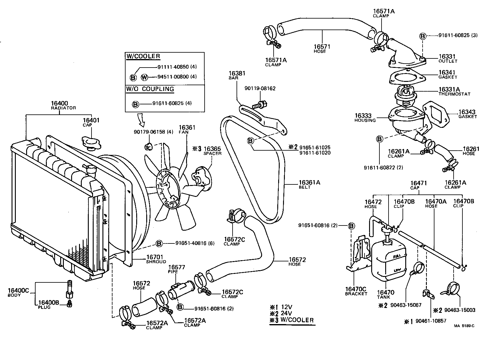 16261-60011 HOSE, WATER BY-PASS product image