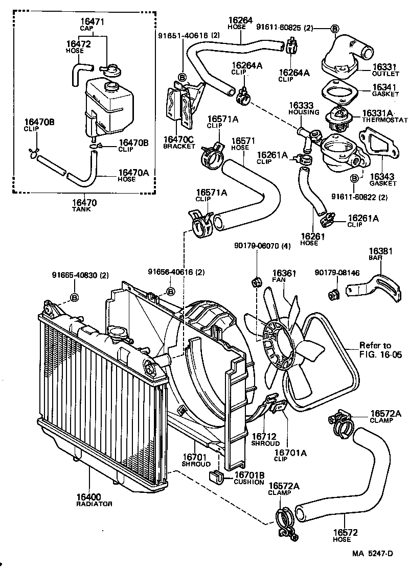 16400-63020 RADIATOR ASSY product image