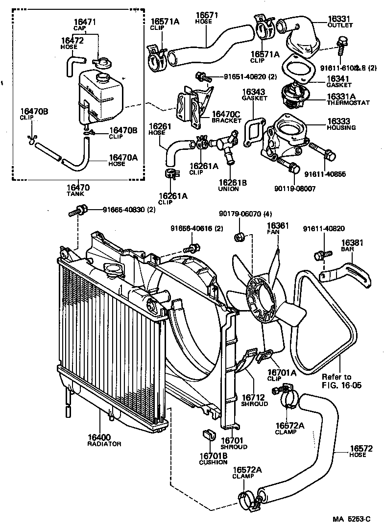 16400-63020 RADIATOR ASSY product image