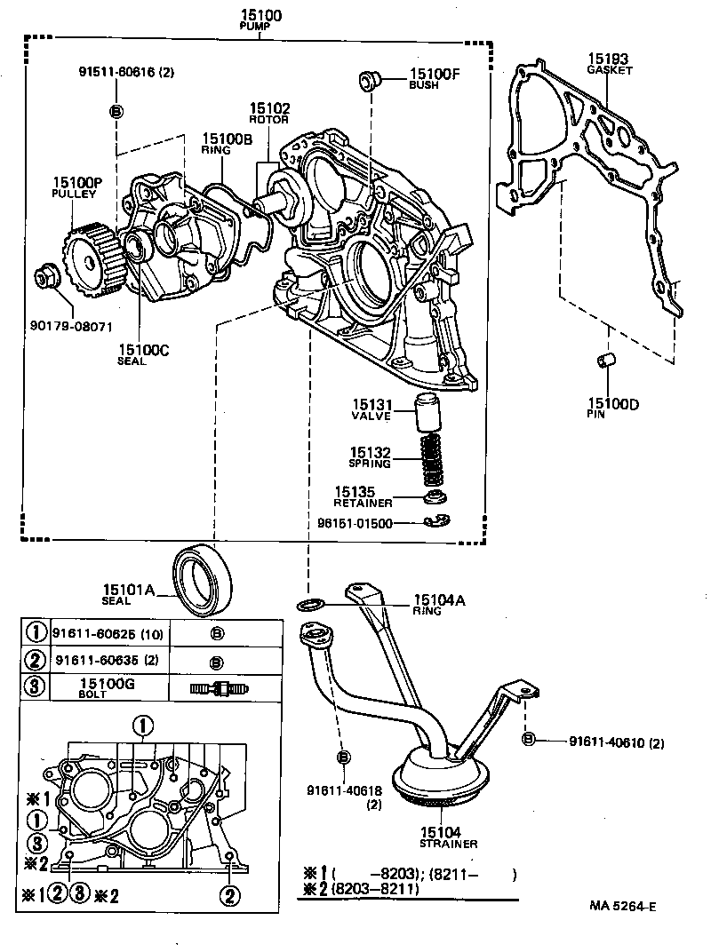 15100-88280 PUMP ASSY, OIL product image