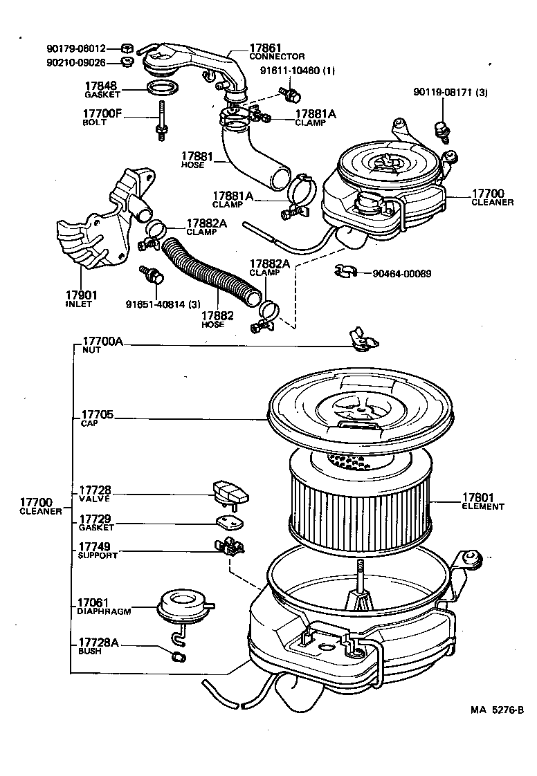 17710-54020 CLEANER ASSY, AIR product image
