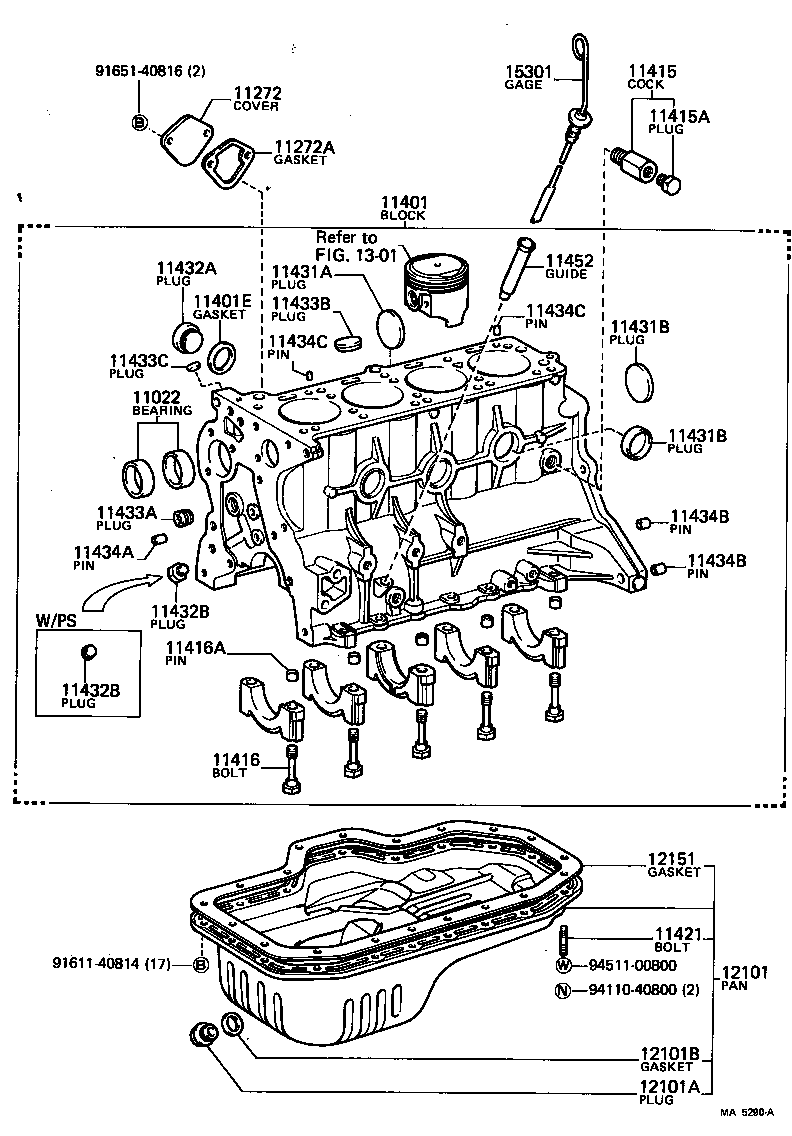 11401-39375 BLOCK SUB-ASSY, CYLINDER product image
