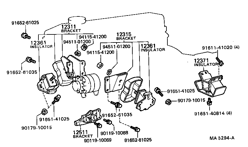 12315-32011 BRACKET, ENGINE MOUNTING, FRONT NO.1 LH product image