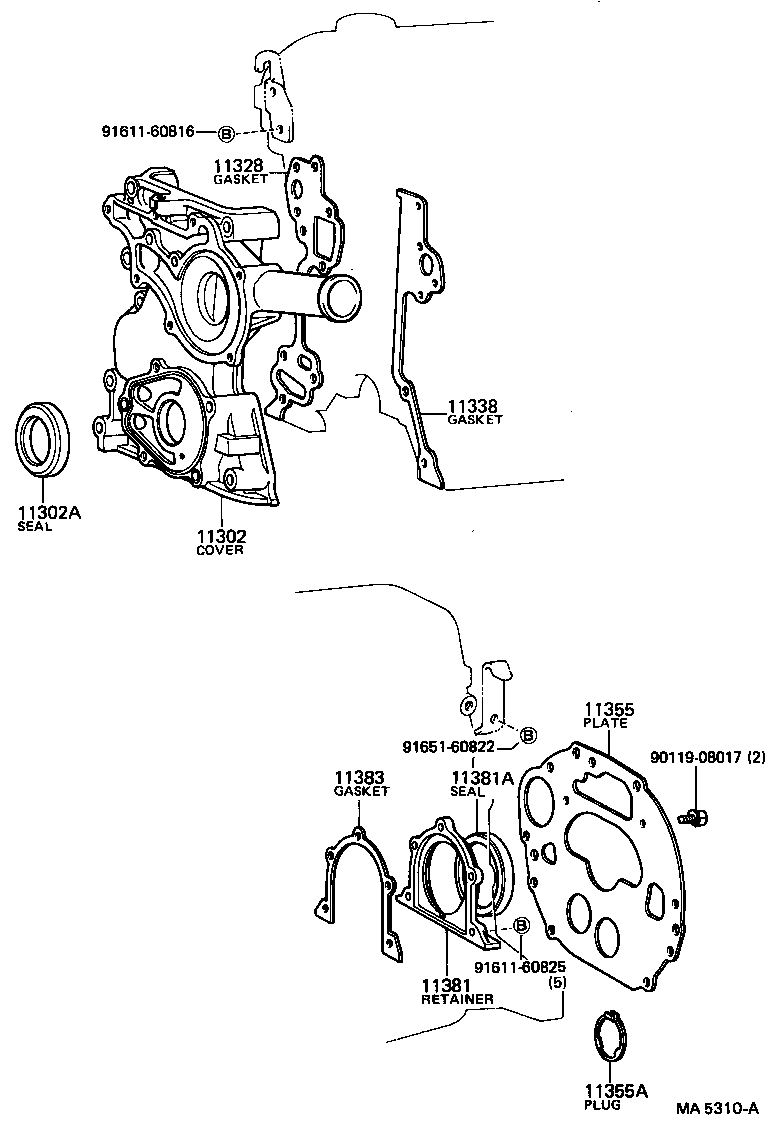 11321-54014 COVER SUB-ASSY, TIMING CHAIN OR BELT product image