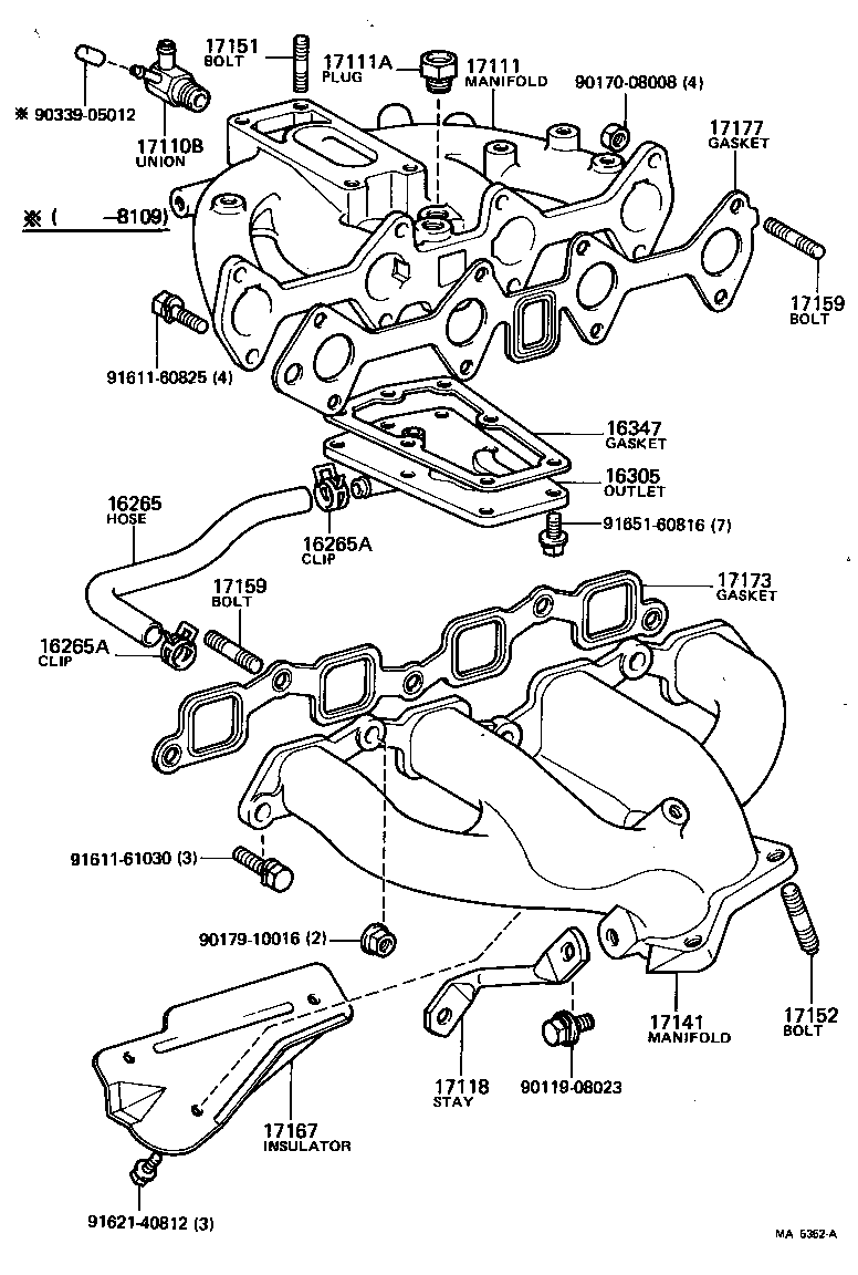 17111-35040 MANIFOLD, INTAKE product image