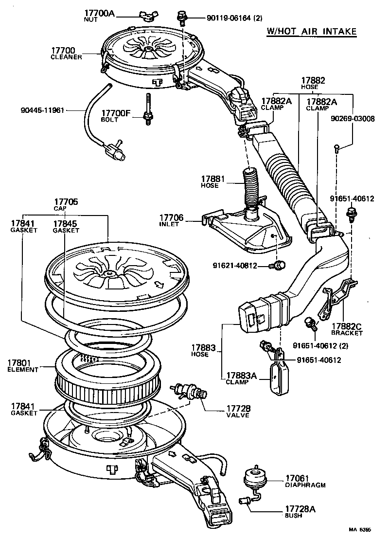 17700-37110 CLEANER ASSY, AIR product image
