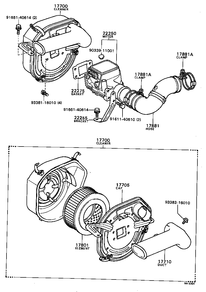 17705-26050 CAP SUB-ASSY, AIR CLEANER product image