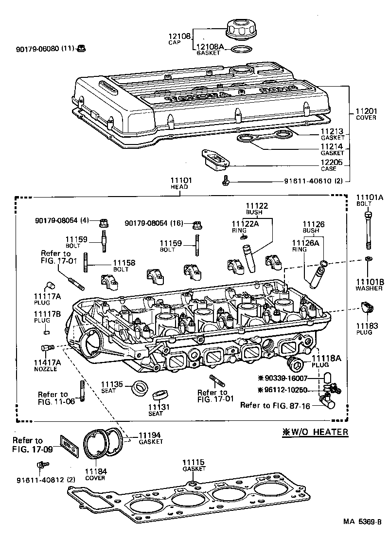 11101-74010 HEAD SUB-ASSY, CYLINDER product image