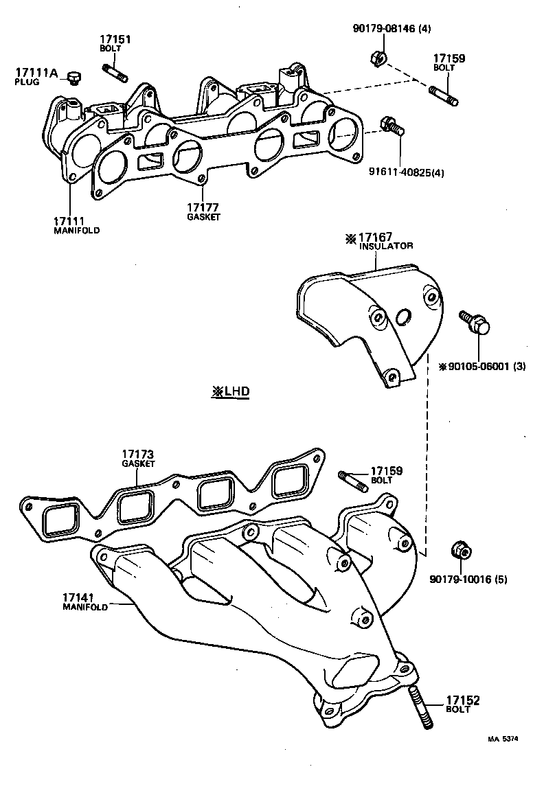 17111-35040 MANIFOLD, INTAKE product image