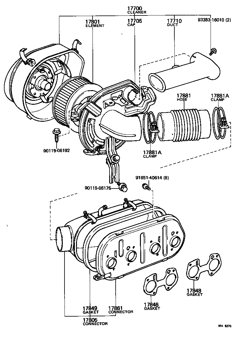 17700-37110 CLEANER ASSY, AIR product image