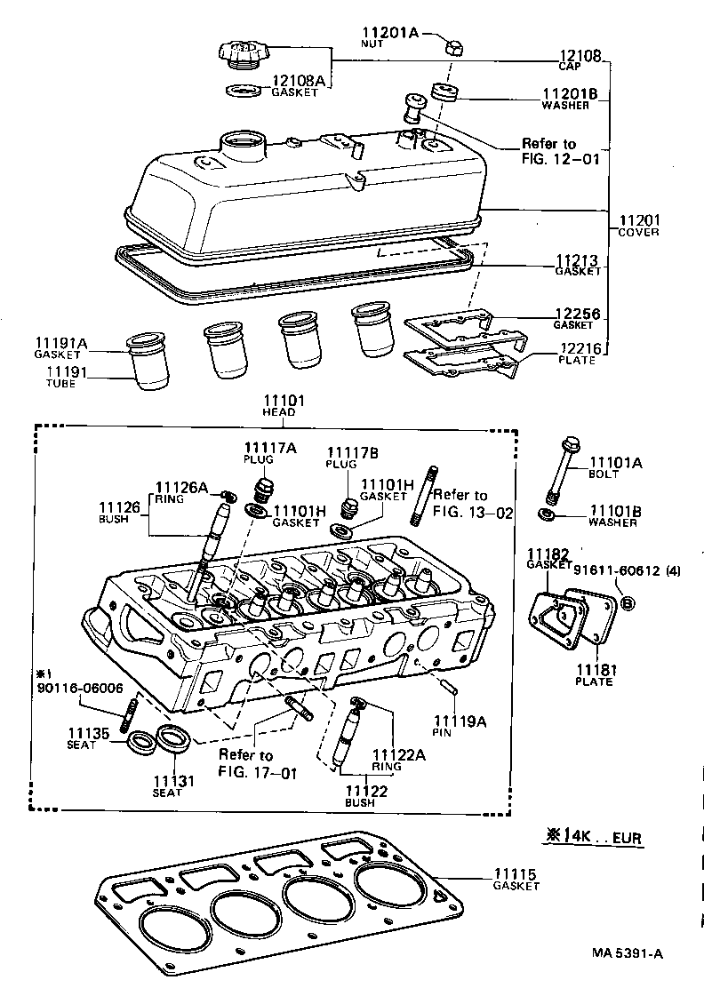 11101-29279 HEAD SUB-ASSY, CYLINDER product image